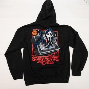 Ghost Face Scary Movies And Chill Hoodie Halloween Horror Scream Movie Sz Medium